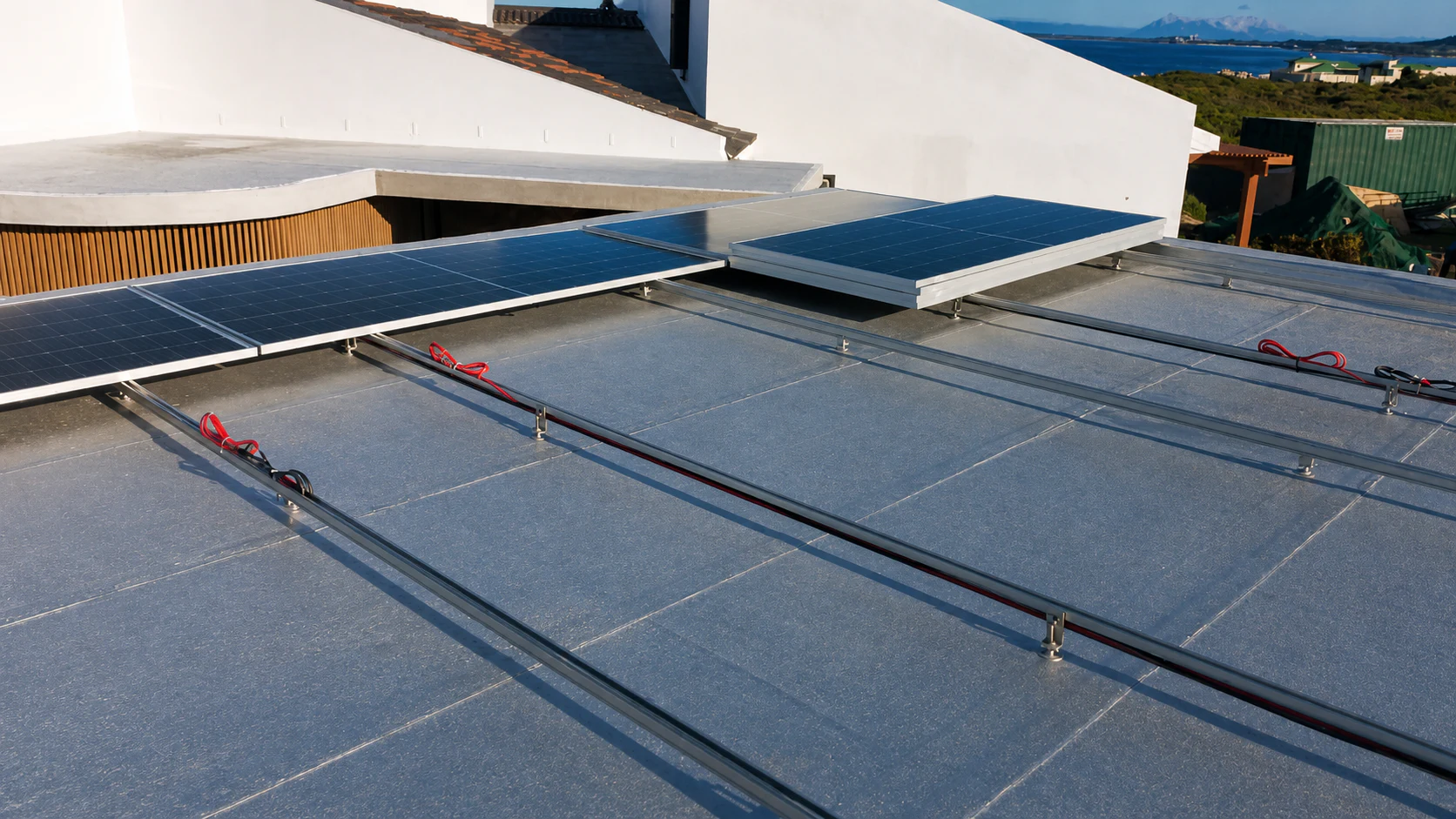 Rooftop solar panel installation completed by JME Services